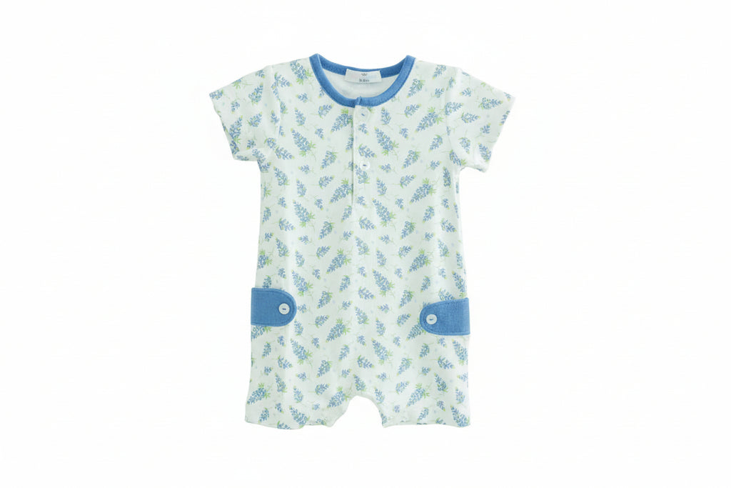 BOYS BLUEBONNET PIMA ROMPER