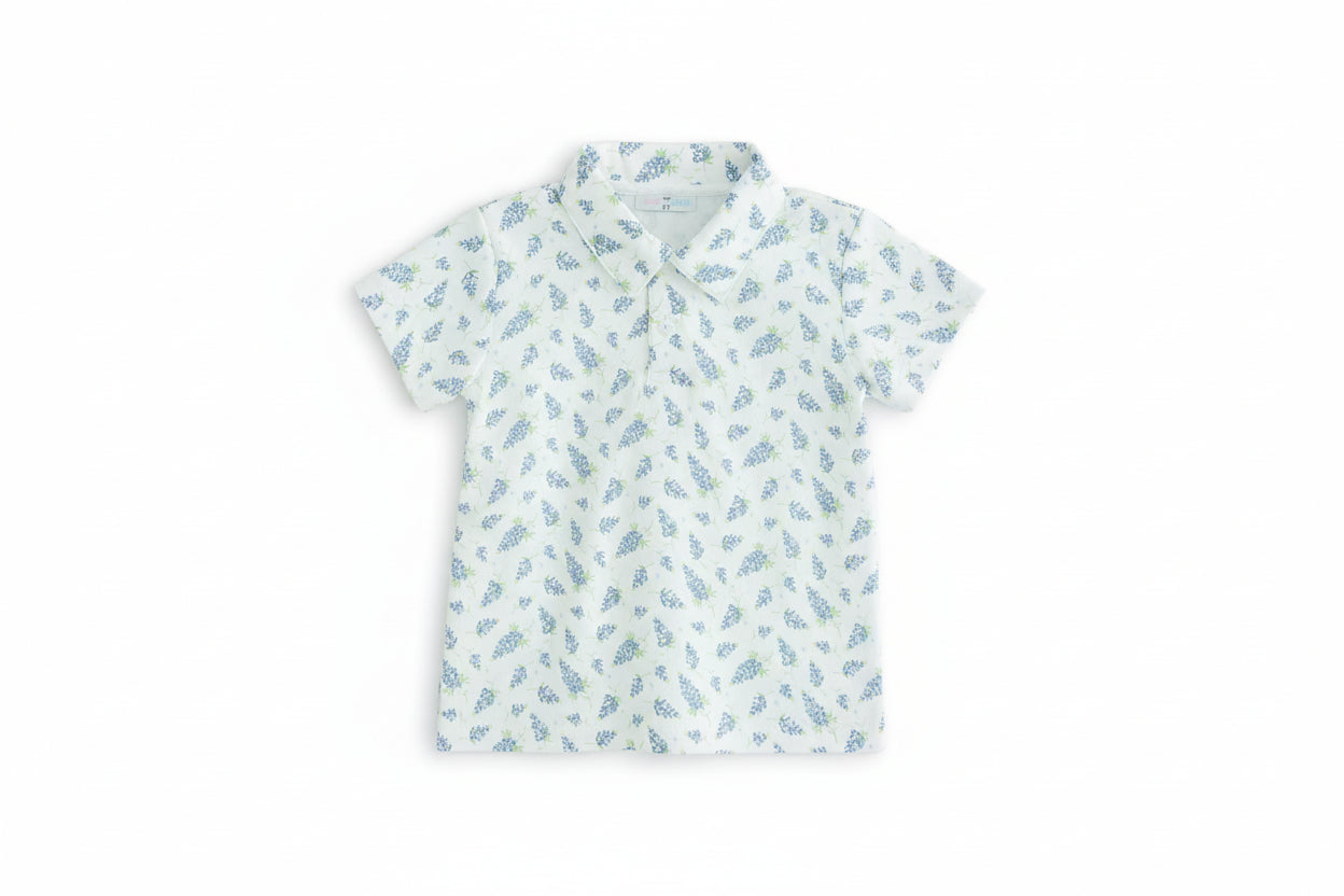 BOYS BLUEBONNET COLLARED SHIRT