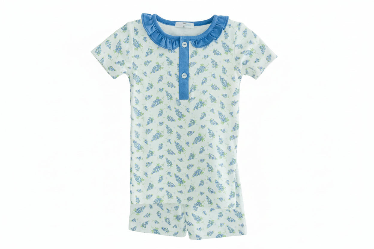 GIRLS BLUEBONNET PIMA TWO PIECES LOUNGEWEAR