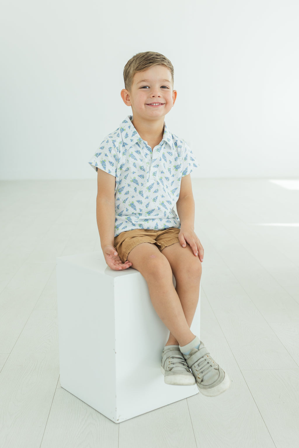 BOYS BLUEBONNET COLLARED SHIRT