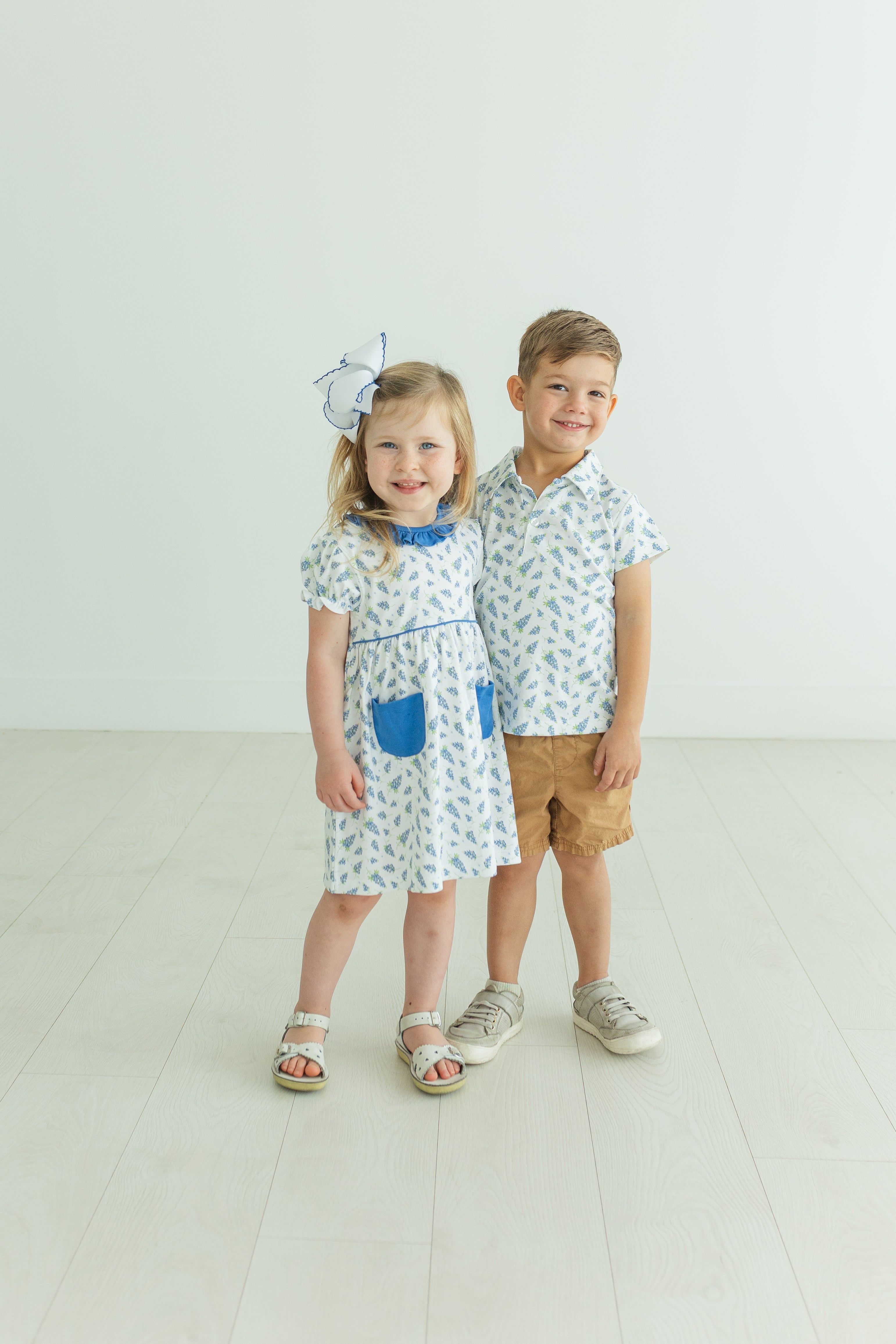 GIRLS BLUEBONNET PIMA DRESS