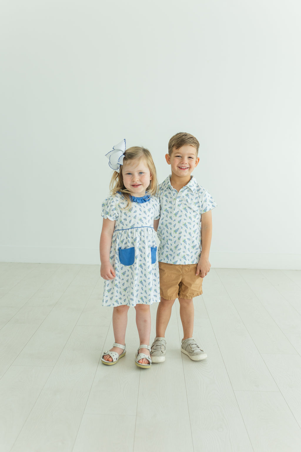 BOYS BLUEBONNET COLLARED SHIRT