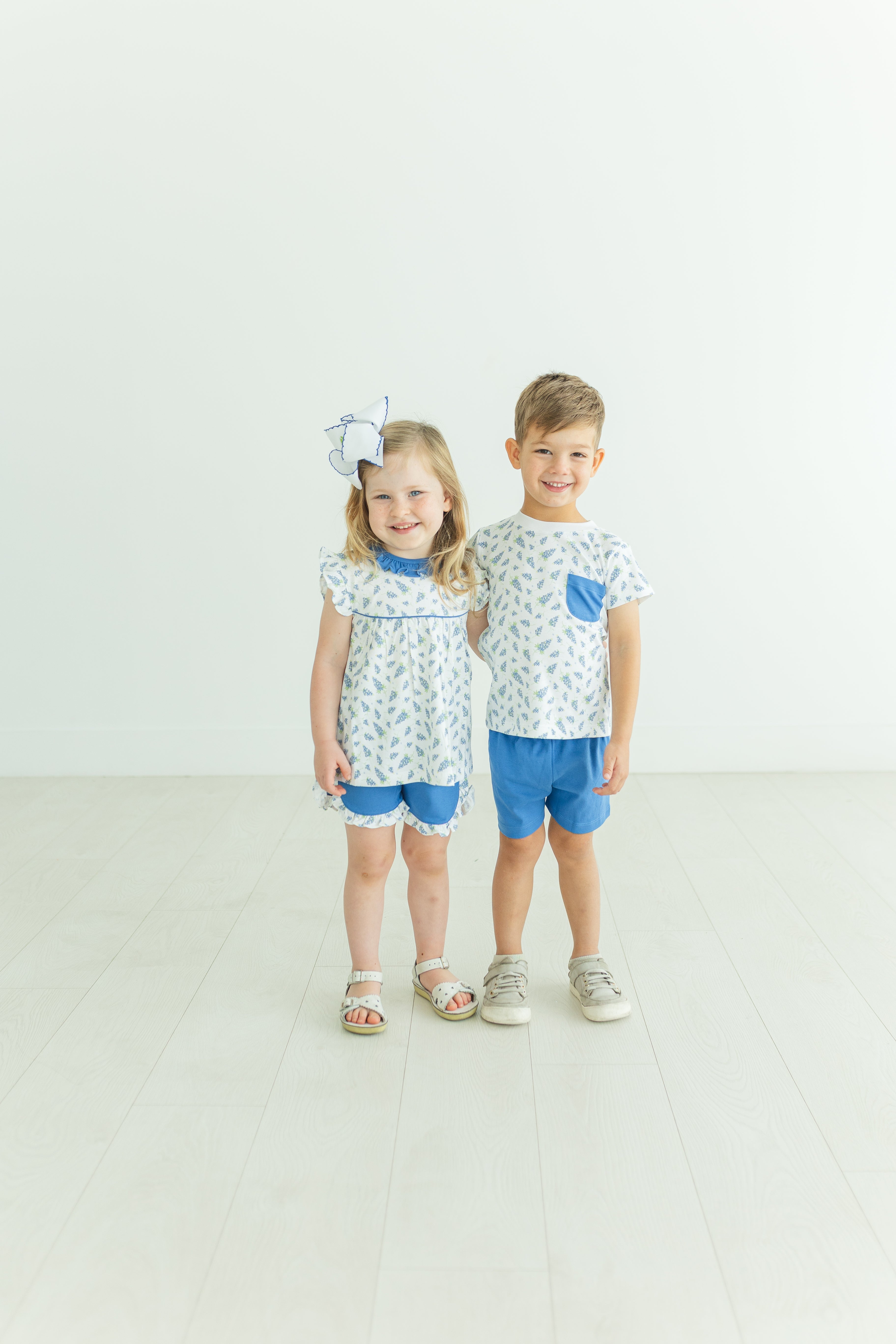 BOYS BLUEBONNET PIMA SHORT SET