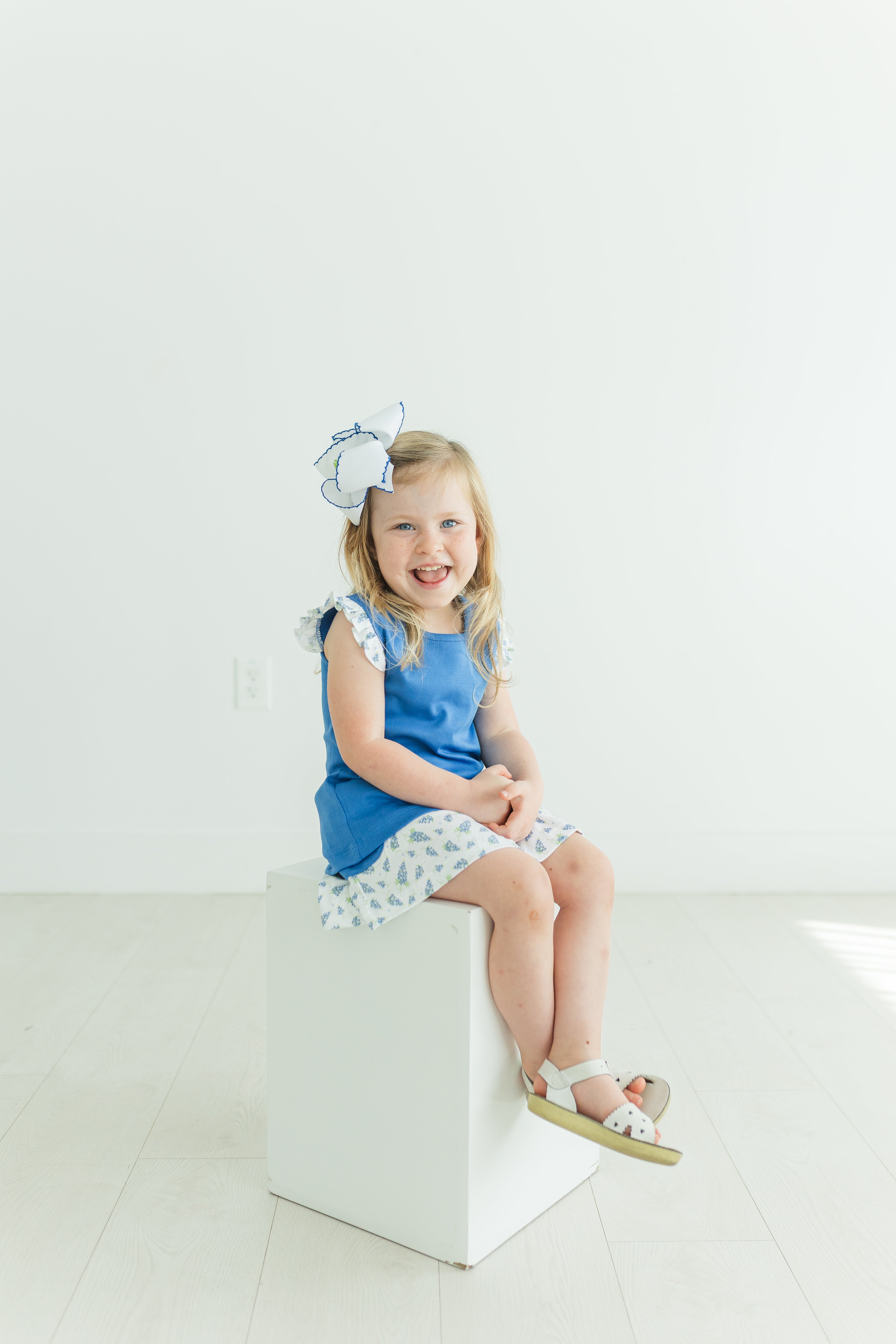 GIRLS BLUEBONNET PIMA SKORT SET