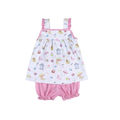 Sandy Toes Pink Bloomer Set