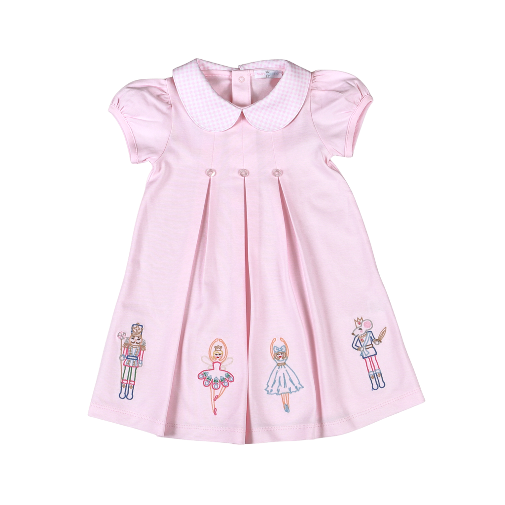 Pink Nutcracker Scallop Collar Dress