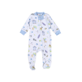 Sandy Toes Blue Zipper Footie