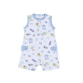 Sandy Toes Blue Romper