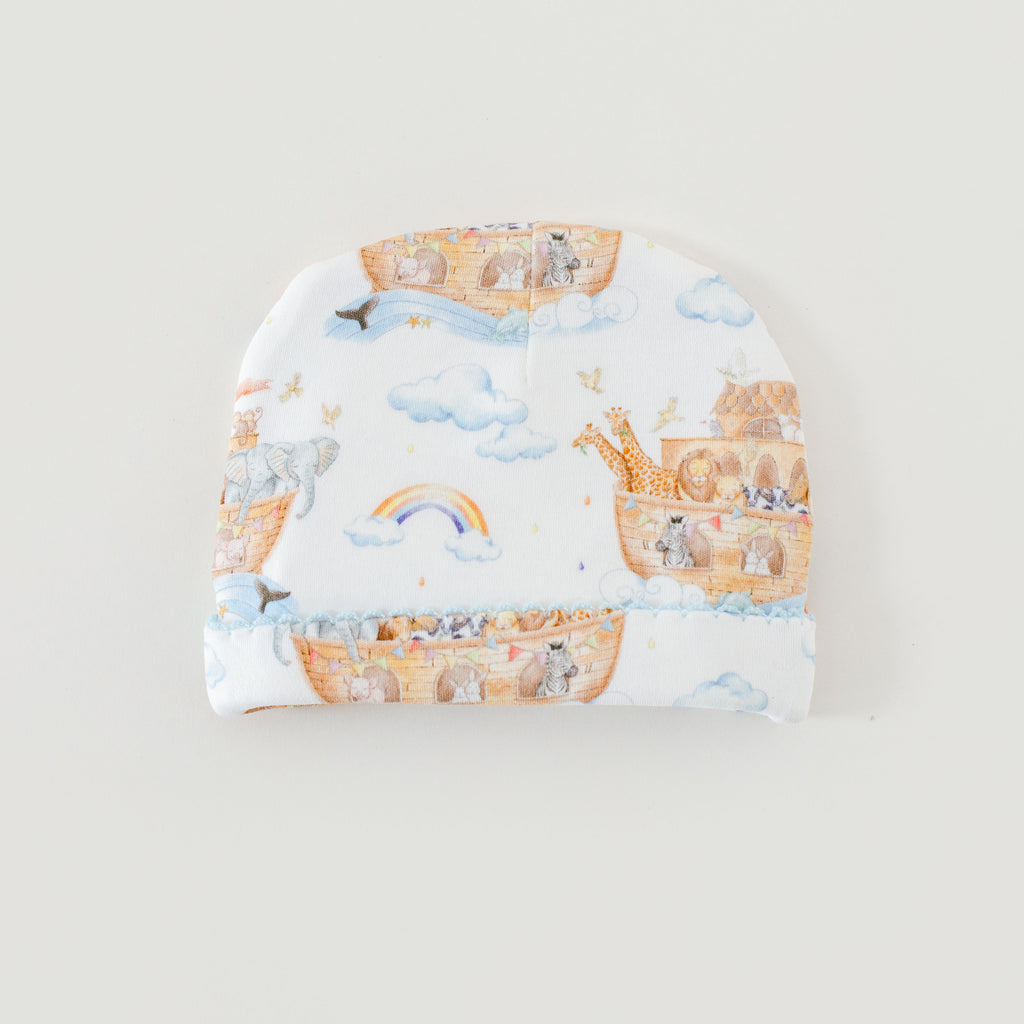 All Aboard Noah’s Ark Newborn Gown & Hat Set