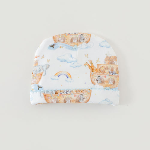 All Aboard Noah’s Ark Newborn Gown & Hat Set