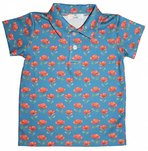 Red Poppy Boys Collared Shirt