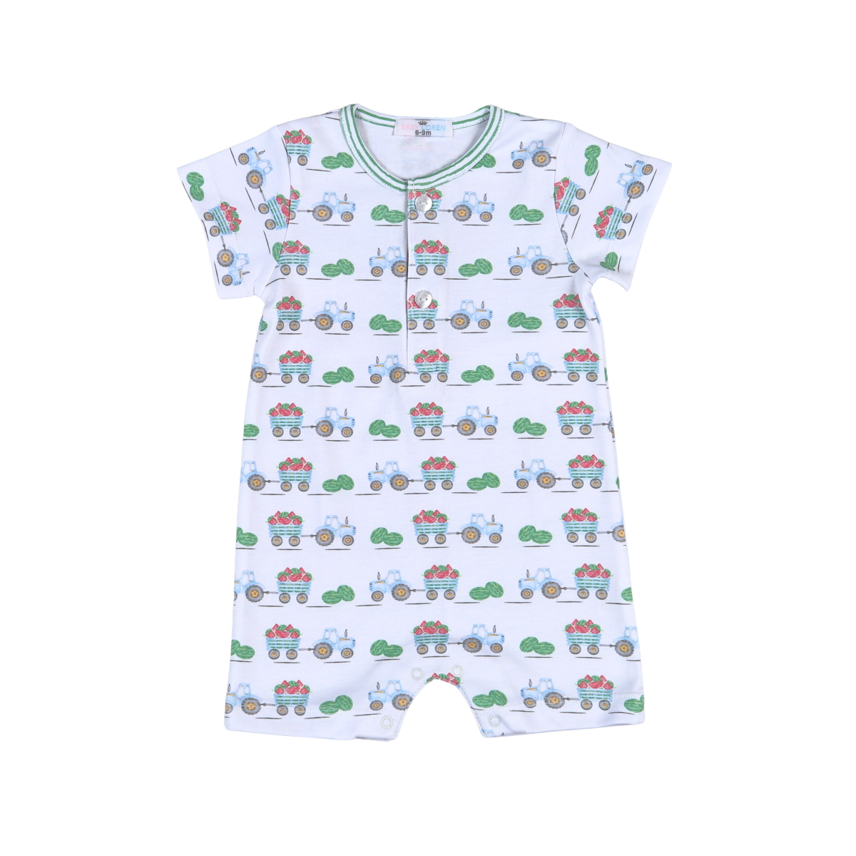Tractors and Melons Green Romper