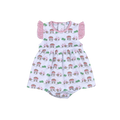 Tractors and Melons Pink Bubble Dress