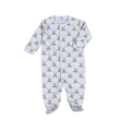 Teddy Bear Blue Snap Footie