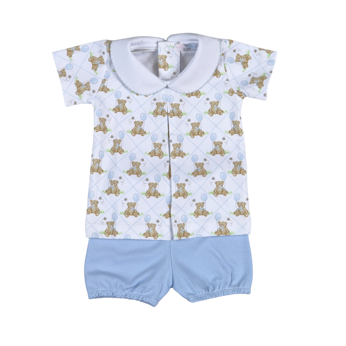 Teddy Bear Blue Diaper Cover Set