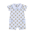 Teddy Bear Blue Romper