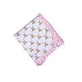 Teddy Bear Pink Receiving Blanket