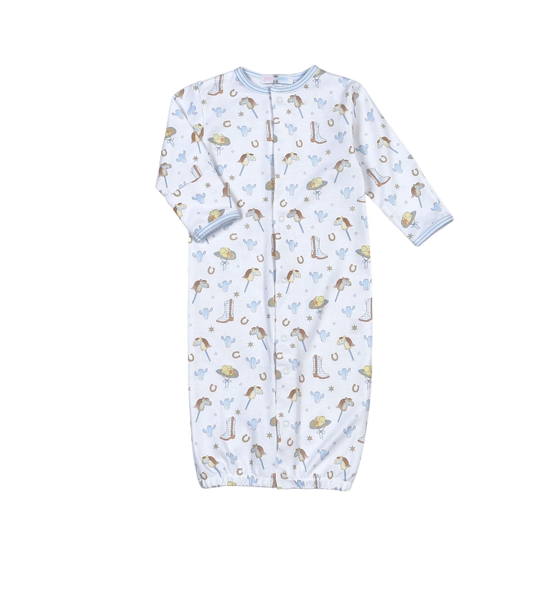 Blue Howdy Baby Converter Gown