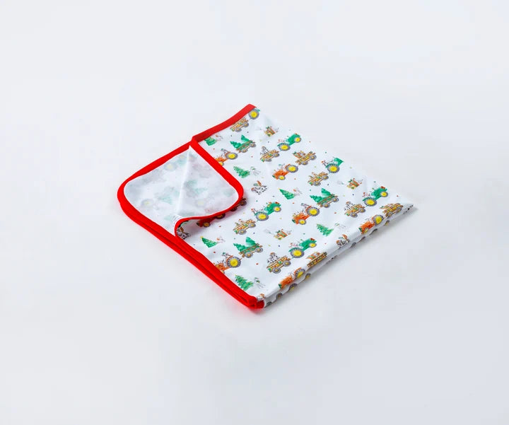 Moo-y Christmas Organic Cotton Blanket