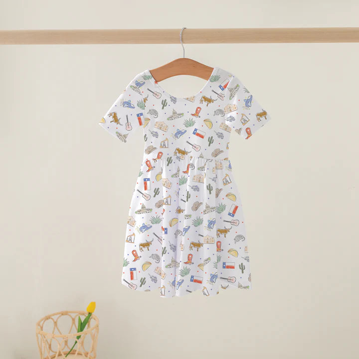 Texas Kids Organic Cotton Twirl Dress