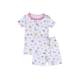 Sandy Toes Pink Two Pcs Pjs Set Tight Fitting