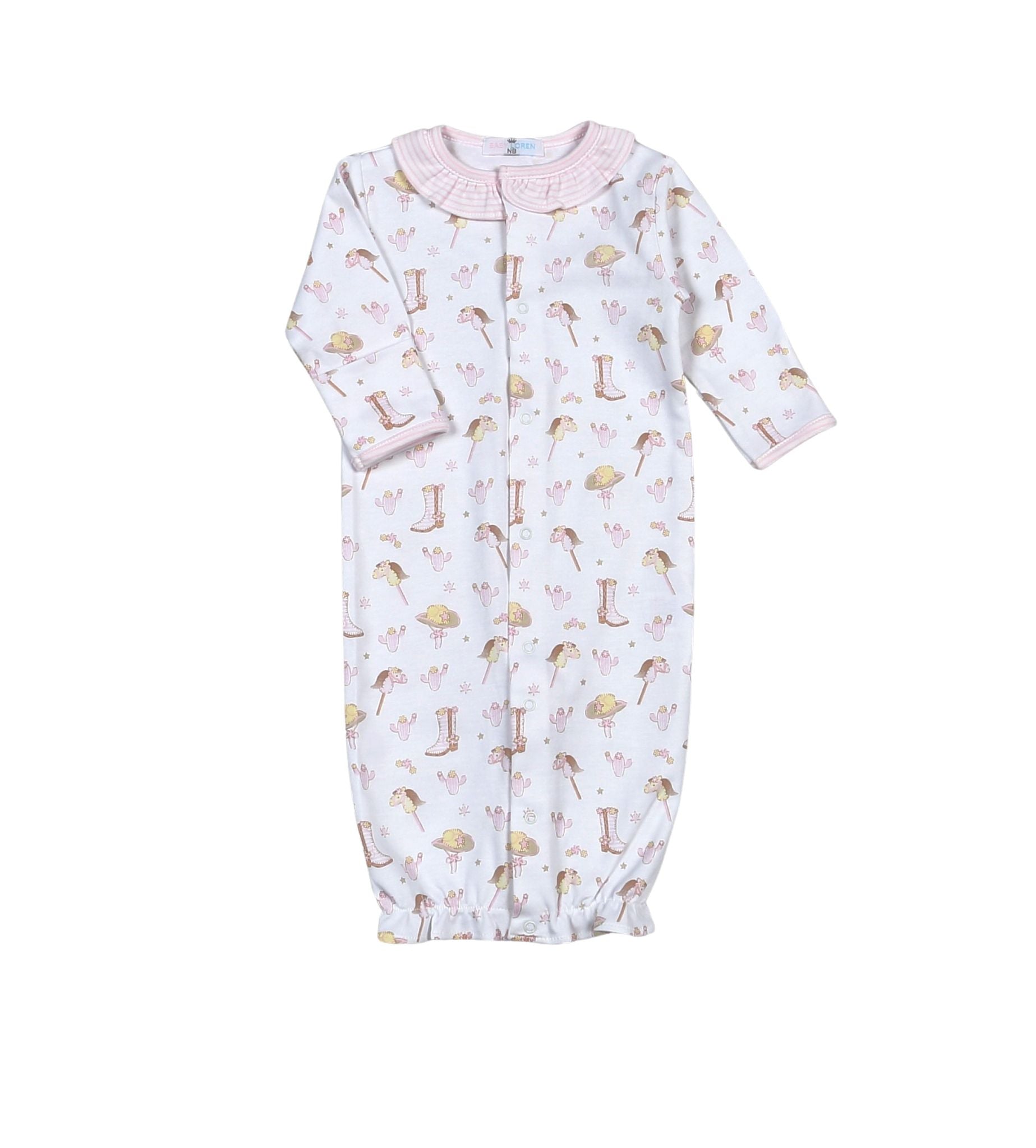 Pink Howdy Baby Converter Gown – Georgetown Littles
