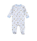 Blue Howdy Baby Zipper Footie